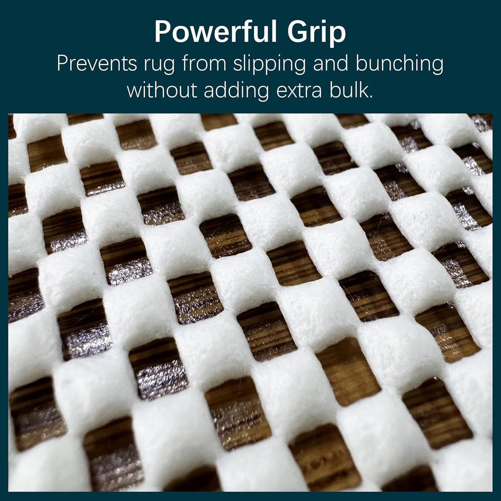 RUGSURE Rug Gripper Pad for Hardwood Floors & Tile Floor - Non Slip Area Rug Pads - Under Carpet Anti Skid Mat - Non Skid Rug Backing, 2x3 Ft
