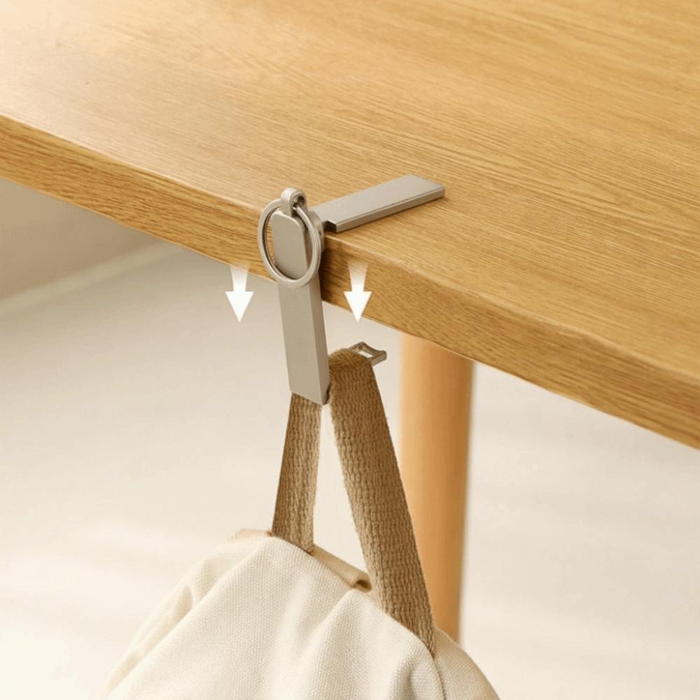 Mini Desk Edge Backpack Hanger Zinc Zinc Zinc Alloy Hanging Handbag Stand Desk Mount Hook  Home Use