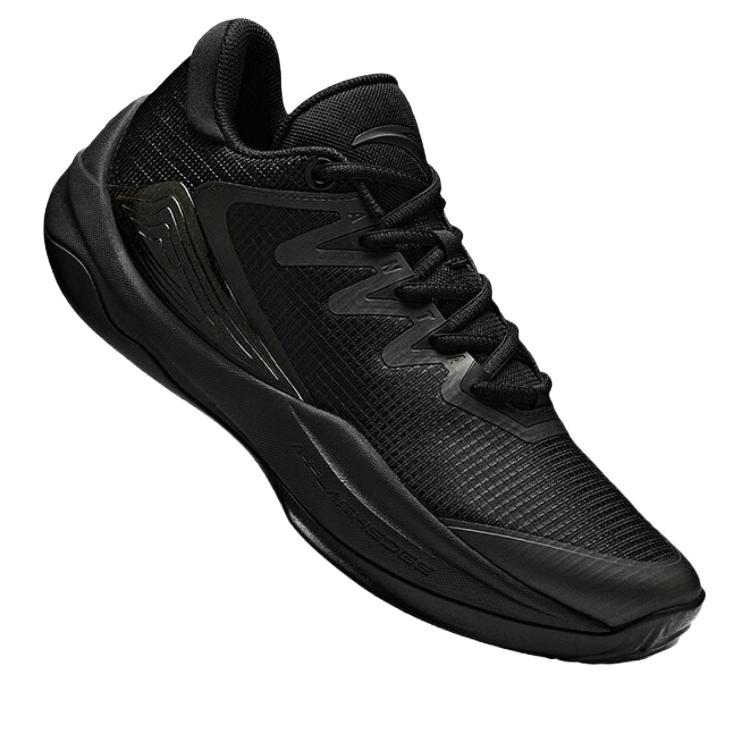 Anta Mountain 2.5 Cushioning, Wear Resistant Low top Basketball Shoes Men's Basic Black Sneakers 112521604-4
