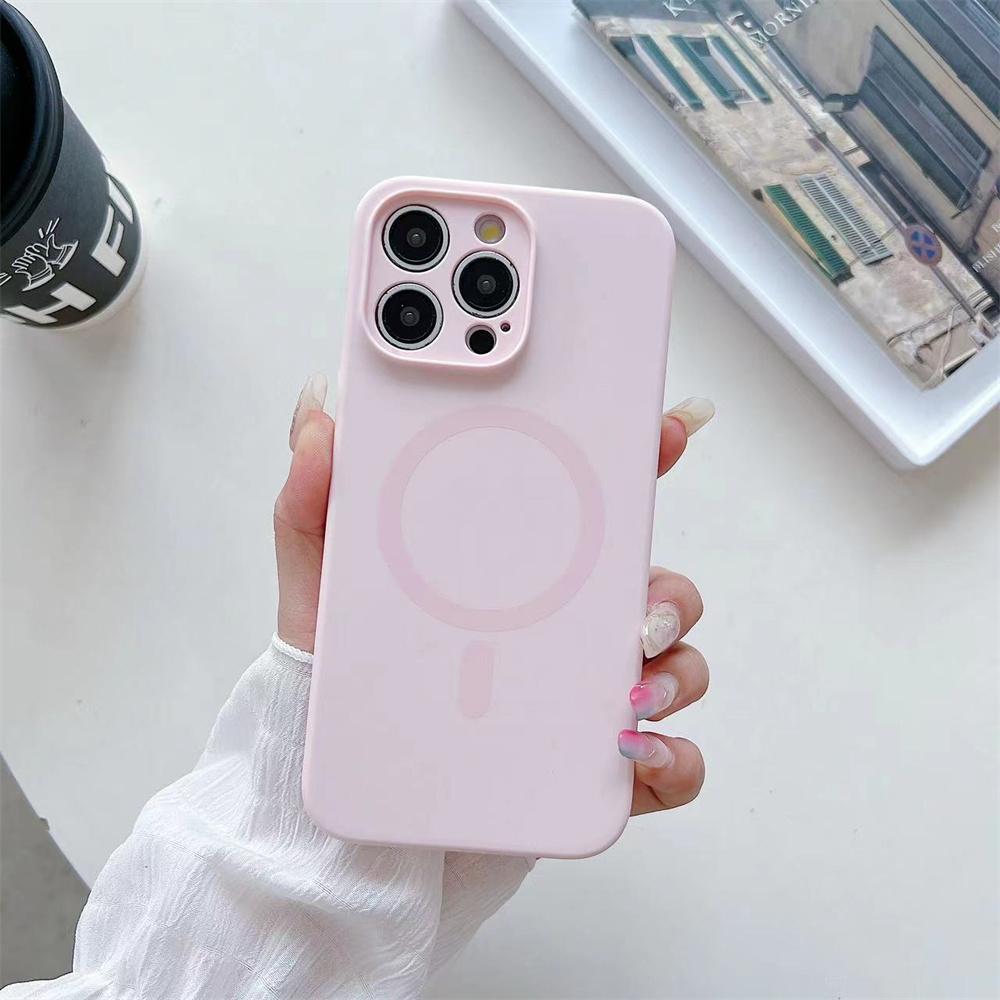 Custodia Magnetica Fluorescente Luminosa in Silicone Liquido per Magsafe per iPhone 17 Air 16 15 14 13 Pro Max Copertura Ricarica Wireless