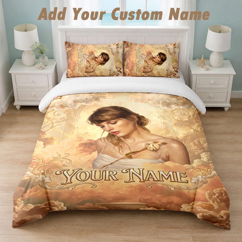 Bedding Set 1 Duvet Cover 2 Pillowcases Taylor Swift Print Soft Bed Linen Bedroom Decor