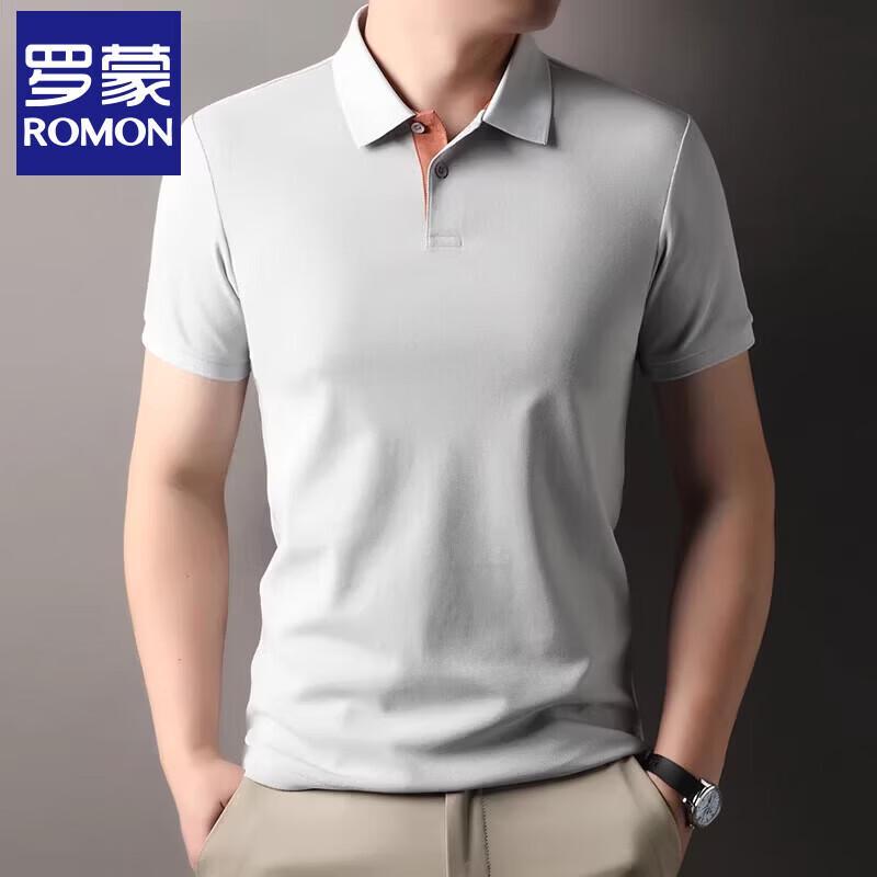 Romons Men's Mulberry Silk Blend Polo T-Shirt