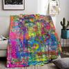 Abstract Art Jackson Pollock Throw Lightweight 240g Flannel Blanket Soft Skin-friendly for Summer Cooling