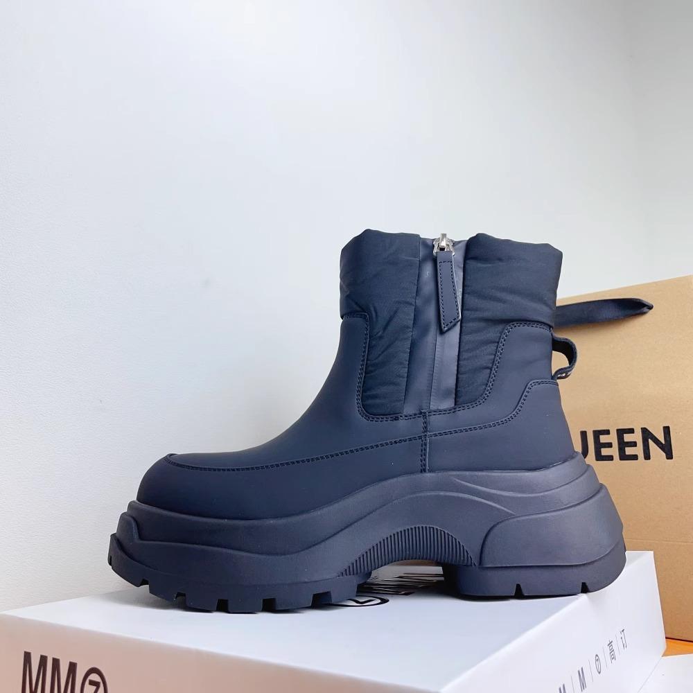 Fleece snow boots women's autumn and winter new versatile waterproof warm down boots thickened short boots cotton shoes