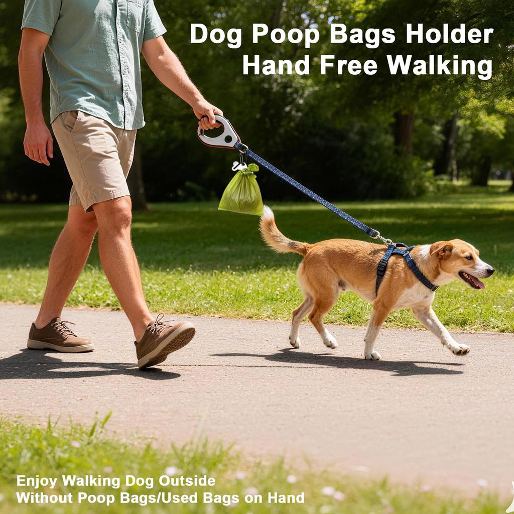 Hilihali Dog Poop Bag Set of Garbage Bag Dog Poop Bag Metal Holder Holder, 2, Holder, Carrier, Hands-Free Holder,