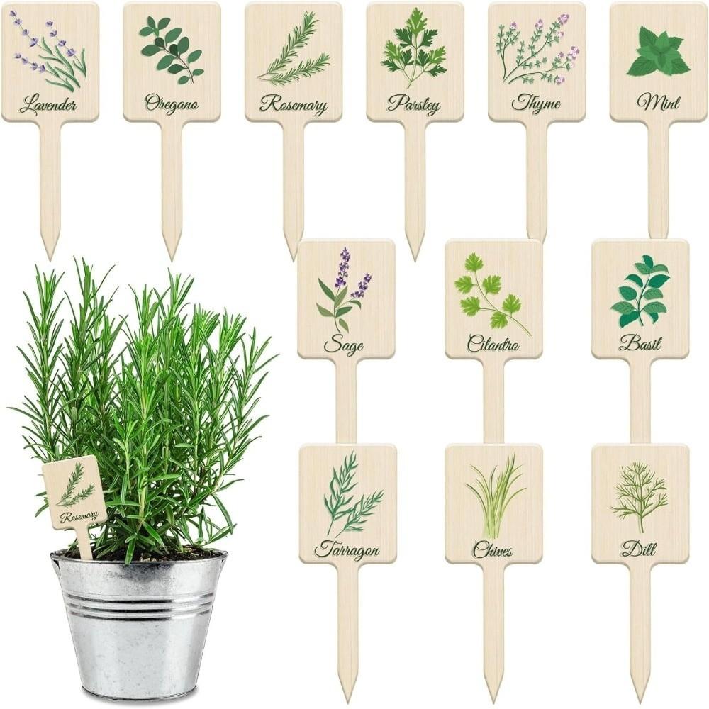 12PCS Acrylic Plant Markers Reusable Plant Tags Garden Markers Plant Labels  Clear Identification