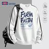 GENIOLAMODE Men's American Style Colorblock Crewneck Sweatshirt
