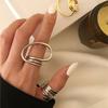 Stunning 925 Silver Geometric Design Adjustable Ring For Women Ideal Gift For Festivals