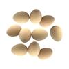 10x Wooden Blank Eggs Fake Eggs Painted Exercise Unfinished Wood Eggs with Flat