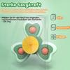 Juguete con ventosa para bebé, paquete de 3 juguetes para bebés a partir de 3 meses, juguete de baño seguro para bebé, juguete de viaje, juguete sensorial para bebé, spinner con ventosa, juguete de mesa para bebé
