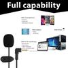 Collar Audio Wired 3.5mm Jack Recording Teaching Lavalier Condenser Mic Clip-On Lapel Microphone