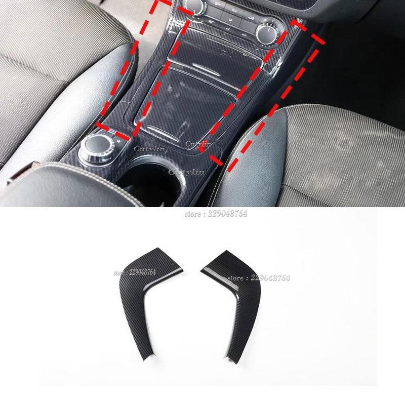 LHD For Mercedes Benz W246 B Class B-Class 2012- ABS Carbon Fiber Gear Shift Panel Strip Cover Trim Interior Accessories