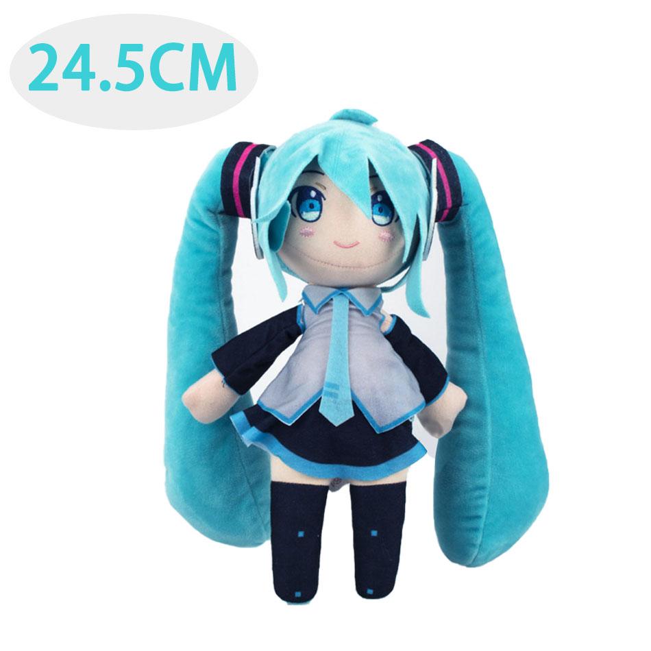 20-29cm Hatsune Miku Kawaii Q Verze Fufu Figurka Plyšová Panenka Anime Periferie Plyšák Sběratelský Model Ozdoba Hračky Dárky