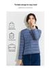 Women's Slim Fit Lightweight Crew Neck Down Jacket - Korean Style Warm Cotton-Padded Coat