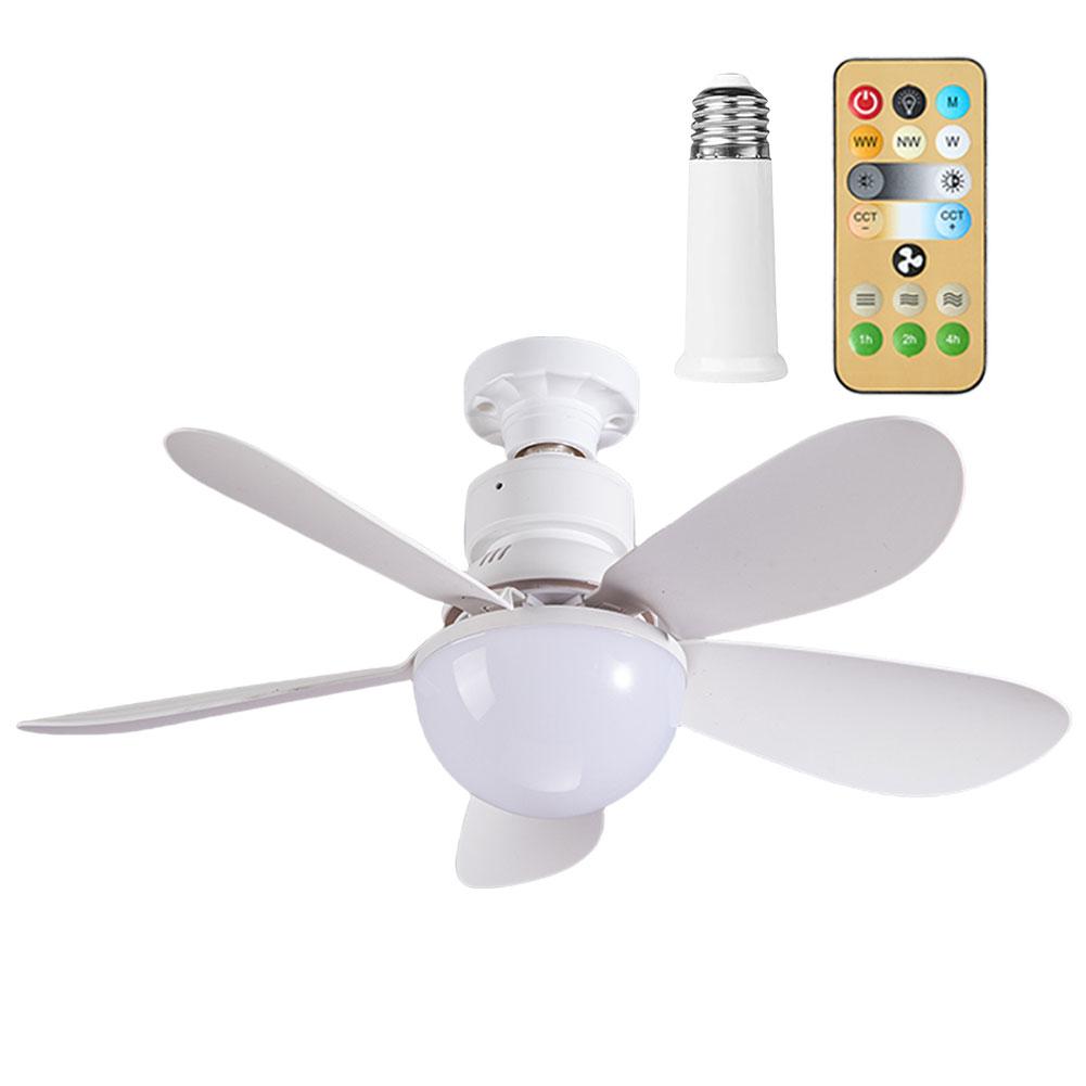30W LED Deckenventilator mit Beleuchtung Lampe E27 Fernbedienung Moderner Deckenventilator 3 Geschwindigkeiten Einstellbar Kreative Ventilatorlampe für Zuhause