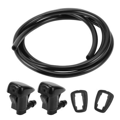 INFINAUTO Washer Nozzle Front Windshield Washer Nozzle 2 Gaskets 1.2m Hose Fits Jeep Chevy Pontiac Compatible Saturn Black