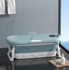 Foldable Silicone Bathtub Blue Portable Bath Home Spa 110Cm