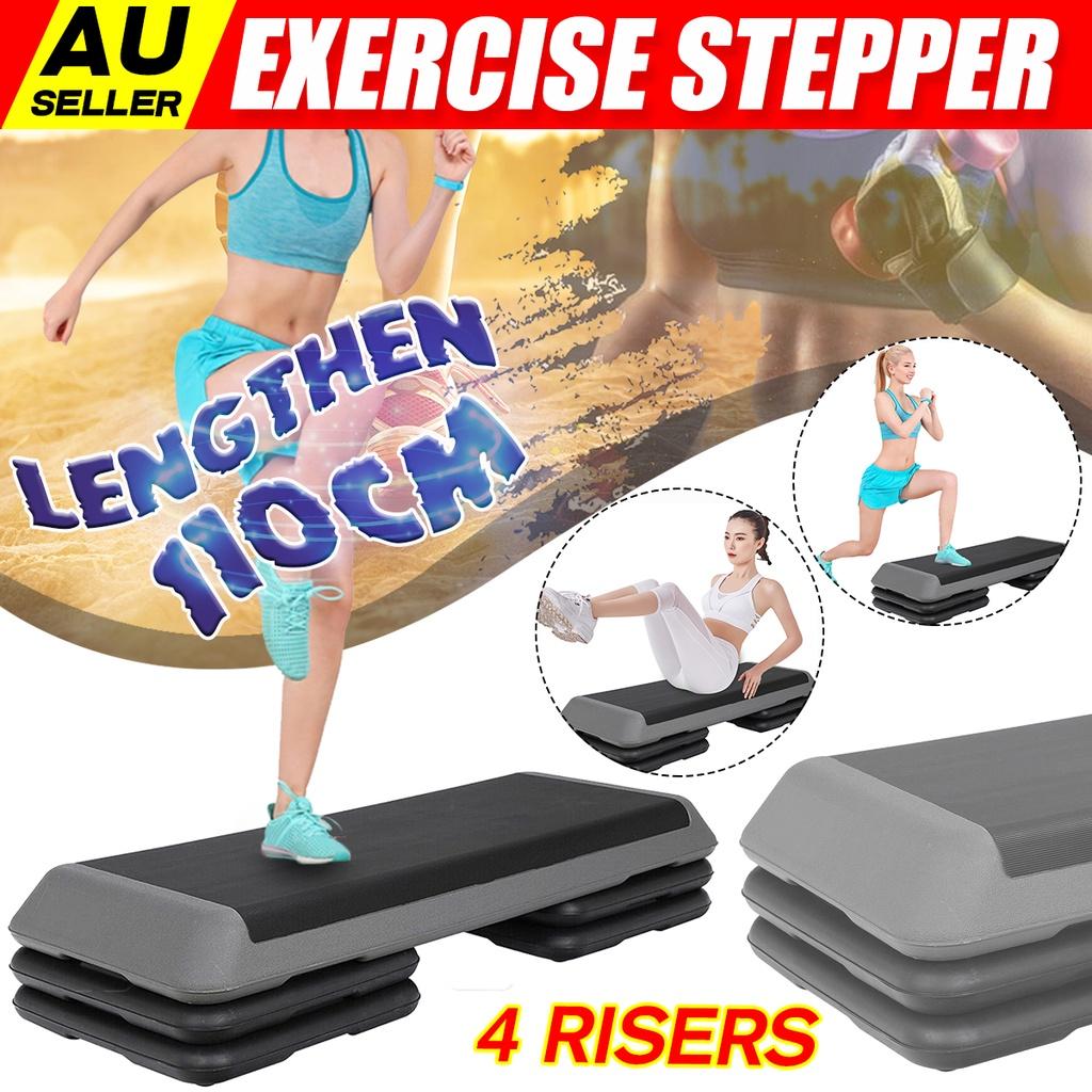Non-slip Yoga Pedal Stepper Gym Workout Exercise Fitness Aerobic Step Equipment Load 110cm 4 Risers Fitness Aerobic Step New