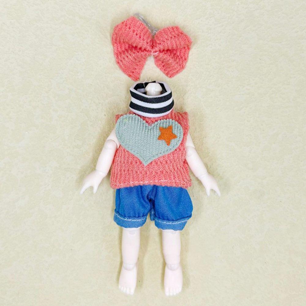 18 Styles High-end Dress Up Children DIY Girls T-shirt Pants Doll Skirt  16~17cm Doll/1/8 BJD Doll