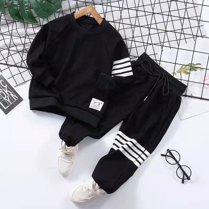 Korean Style Autumn Two-Piece Sportswear Set for Boys & Girls