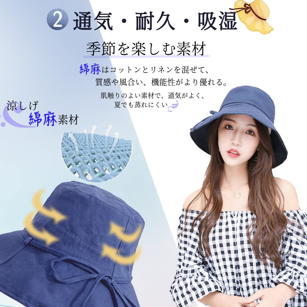 UV Protection Hat for Wide UV Sun Adjustable Sun Easy to Adjustable Summer [Alicret] Women, Brim, Protection, Hat, Velcro, Women's Hat, Protection,