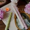 1PC Embossed Scented Candles Home Decoration Long Rod Candles Restauarant Long Candle Romantic 5 Colors