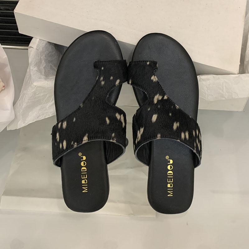 

Fashion Fashion Round Toe Ladies Flats Slippers New In Summer Beach Slides Sandals Women Flats Slippers Shoes Female Flip flops 35 чёрный