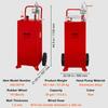 VEVOR 30 Gallon Fuel Caddy, Fuel Storage Tank On 2 Wheels, Portable Gas Caddy with Manuel Transfer Pump, Gasoline Diesel Fuel Container for Cars