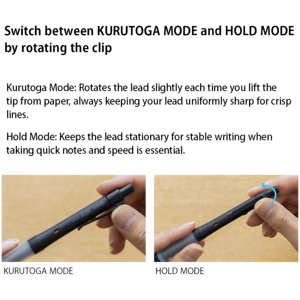 Limited Edition Kuru Toga Switch Gel Mechanical Pencil 0.5mm [Sax Blue] M51009GG1P.SB - Switch between "Kuru Toga Mode" and "Hold Mode" for