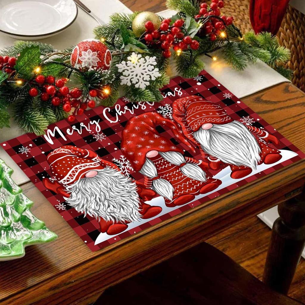 Christmas Placemats Cartoon Party Insulation Dining Table Christmas Atmosphere Placemats