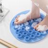 Body Exfoliating Massage Brush Bathroom Non-slip Shower Mat Back Massage Brush Silicone Foot Wash Body Cleaning Bathing Tool