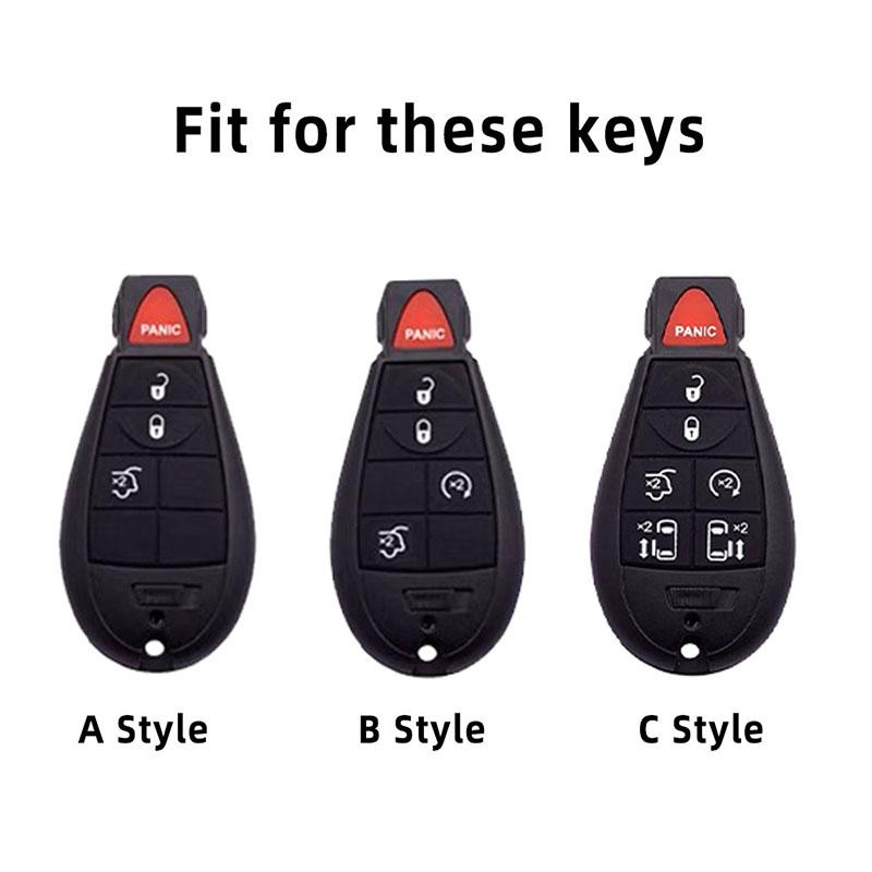 Shell Fob Holder For Jeep Grand Cherokee For Dodge Caravan For Chrysler Grand Voyager 300 C Tpu Car Key Holder Cover Protector