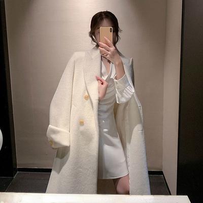 Palton lung și elegant de lână pentru femei, curea, bandaj, îmbrăcăminte coreeană, cardigan supradimensionat, pardesiu de lână, iarnă, cu șireturi, jachete cu toate meciurile noi