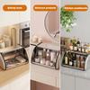 Stainless Steel Bread Box Large Capacity Cake Bin Dustproof Bakery Storage Container Flip Cover Food Keeping Fresh Box