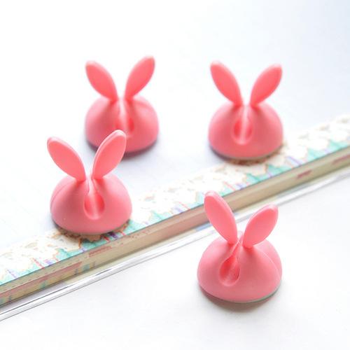 4pcs Wholesale Colorful Rabbit Wire Clamp Desk Neatly Wire Usb Car small rabbit wire  Charger Wire Rack Accessories Secure Desk