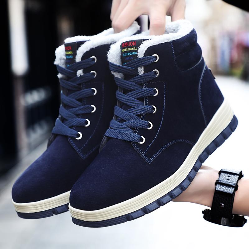 Comfortable Designer Winter Men's Snow Ankle Boots Waterproof Leather Sneakers Men Boots Outdoor Male Boots Footwear Shoes 2024