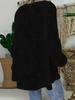 2025 Autumn V-neck Star Print Drawstring Comfortable Casual Loose Batwing Sleeve Pullover