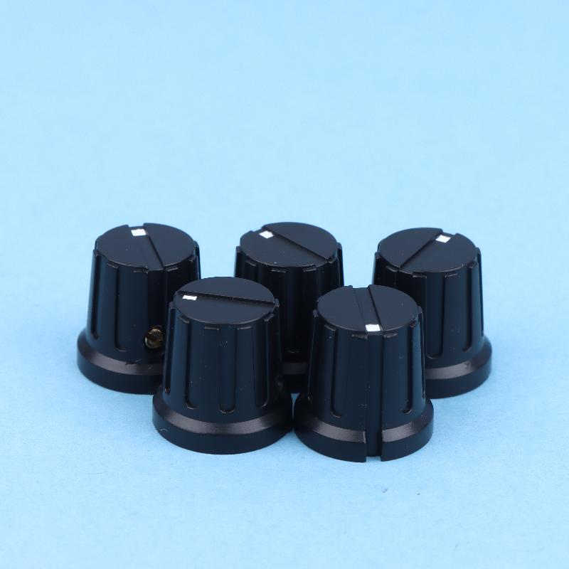 5Pcs Pn-8E 20.5*16Mm Striped Plastic Knob Cap With Copper Core Electronic Instrument Switch Caps Inner Hole 6.35Mm