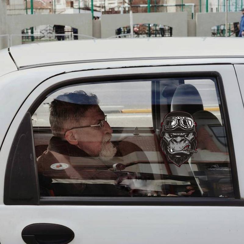 Lustiger Orang-Utan-Aufkleber, brüllender Affe, Orang-Utan-Kopf, Autoaufkleber, brüllender Affe, Kühlschrank, Stoßstange, Aufkleber, Orang-Utan-Kopf, Auto