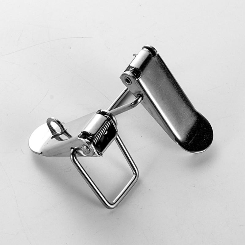 4PCS 304 Stainless Cabinet Box Locks Spring Loaded Latch Catch Toggle  Iron Hasps For Sliding Door Window Furniture Hardware