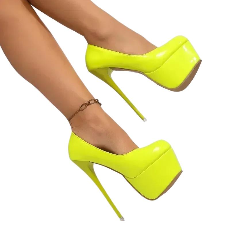 Super Hochhackige Dünne Absätze Pumps Große Größe 45 Sexy 2025 Schuhe Damen Slipper Hochzeit Flache Pumps Salto Alto