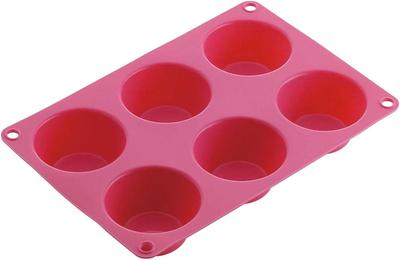 CASUAL PRODUCT Surir Nouveau Muffin 6 Pieces Pink Silicone Rubber Baking Mold Cake Mold Sweets Making Baked Goods Cupcakes Kitchen Tools