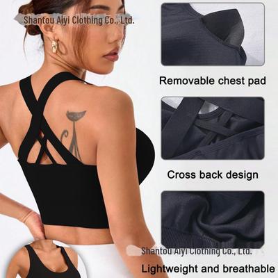 Stoßfester Push-Up-Sport-BH: Grenzüberschreitend, schnelltrocknend, schönes Rückendesign, große Größe, Verkaufsschlager für Laufen und Yoga
