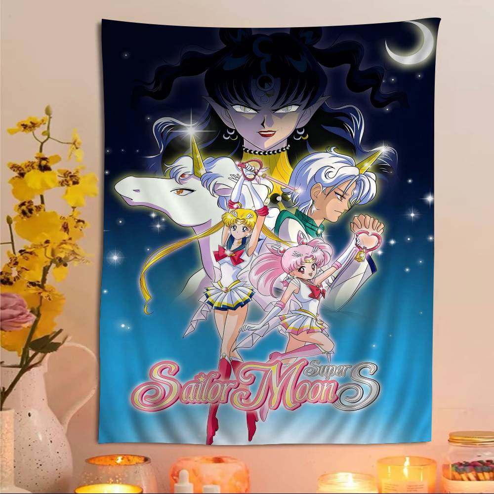 Anime SSailor MMoon Crystal Hippie Wall Hanging Tapestries For Living Room Home Dorm Decor Art Home Decor