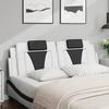 VidaXL Headboard Cushion White and Black 160 Cm Faux Leather 374803