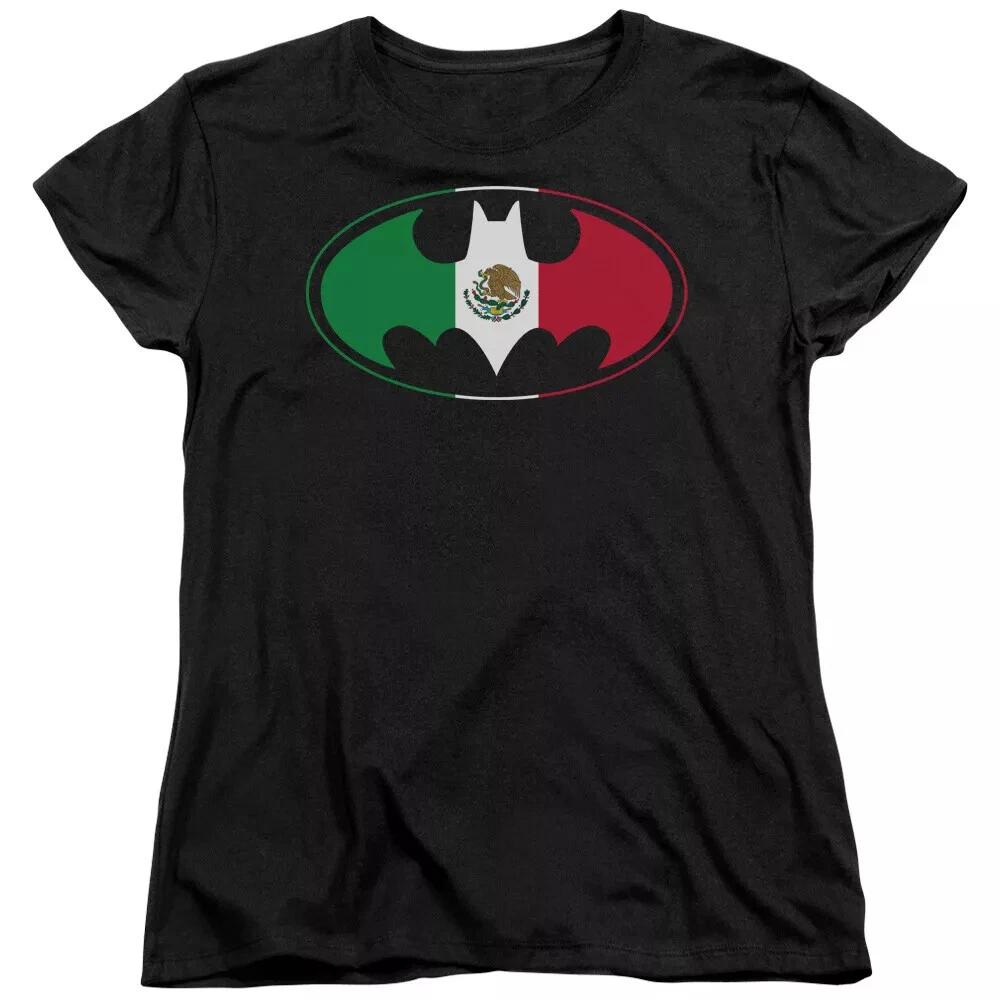 Batman  Mexican Flag Shield  Women s T-Shirt S