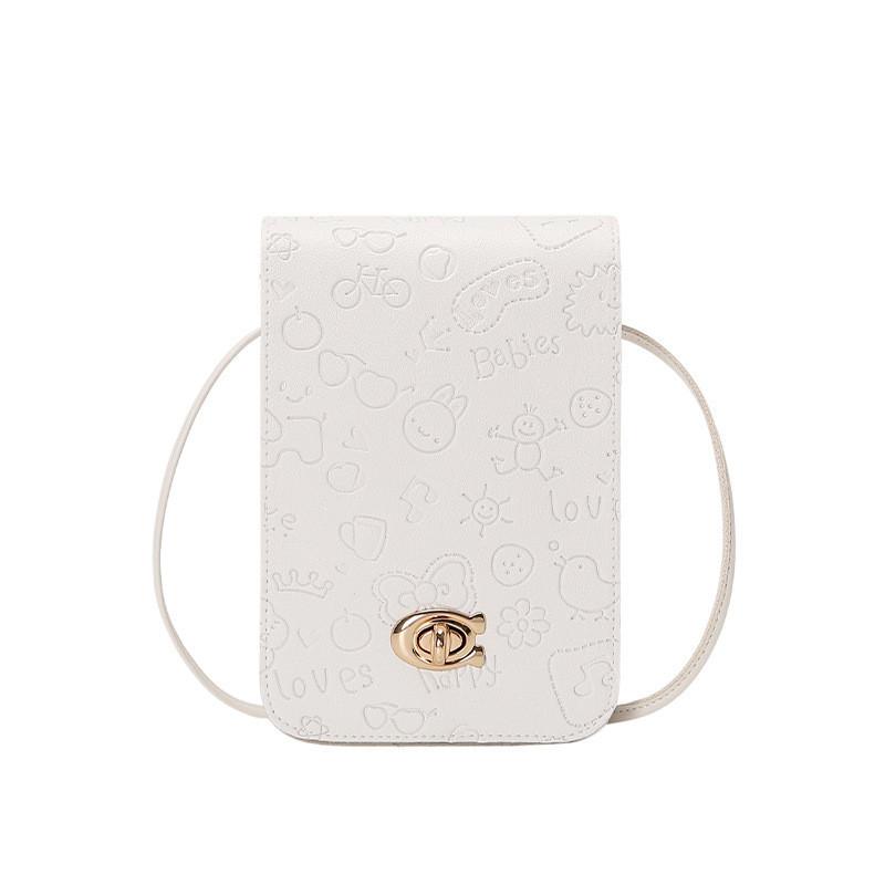 Sweet And Fresh Embossed Pu Crossbody Bag 2022 Ladies Bag Small Square Bag Wholesale белый