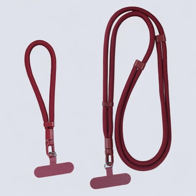 Universal Mobile Phone Long & Short Lanyard Phone Charm Adjustable Neck & Wrist Self-lock Anti-lost Strap for All Mobile Phones