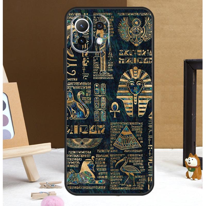 Ancient Egyptian Hieroglyphic Case For POCO X6 Pro M6 X3 X4 X5 F3 F5 M5s Xiaomi 13 14 Ultra 12 Lite 11T 12T 13T Pro Cover