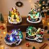 Christmas Glowing Snow House Music Box: Festive Resin Ornament & Night Light Gift